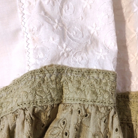 Hamsa Embroidered and Patchwork Artisan Cotton Tunic Shirt Size Medium - Picture 9 of 12